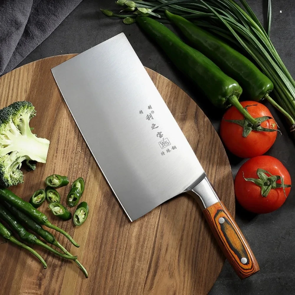 Stainless Steel Kitchen Cleaver Knife Dual-purpose Slicing Chopping Knife Stainless Chef\'s Slicing Knives coltello tascabile