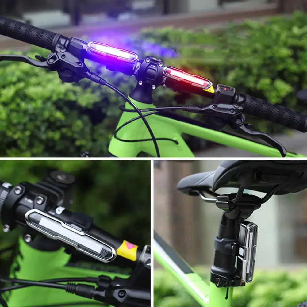 Bicycle Tail Light USB Rechargeable LED Bright Taillights Fit On Any Bicycle/Helmet Easy To Install For Cycling Safety