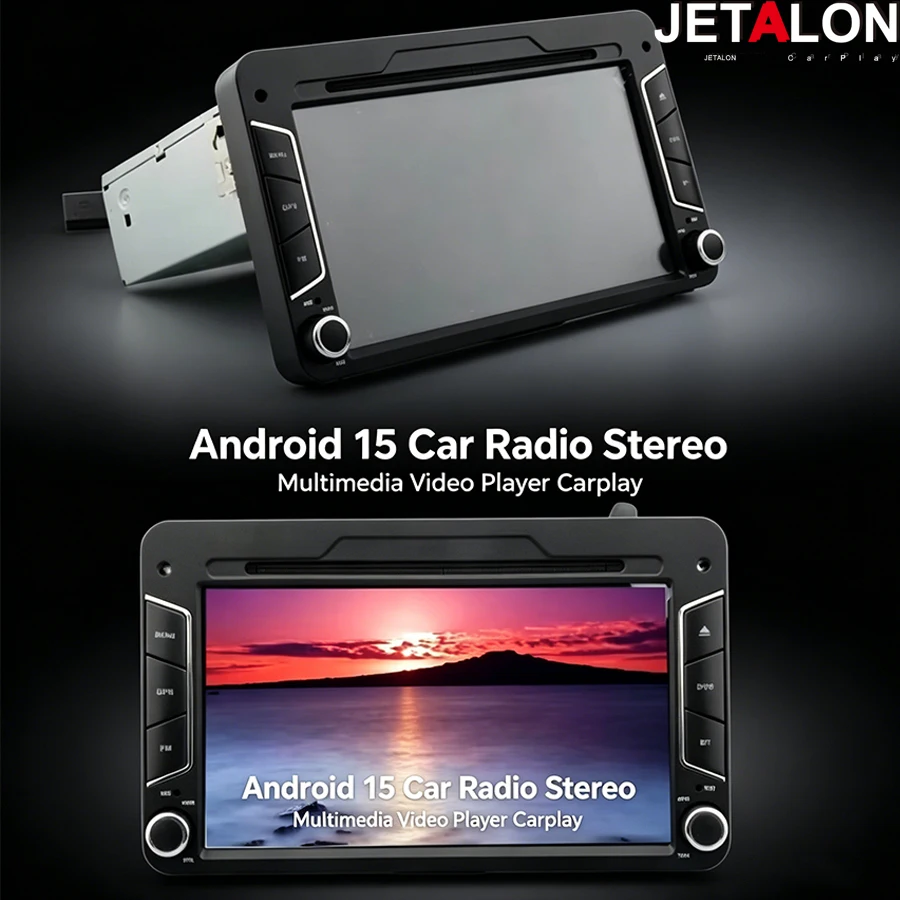 Radio de coche Android 15 de 7″ para Alfa Romeo Spider 159 Brera Sportwagon, reproductor multimedia estéreo con Carplay, WiFi y GPS