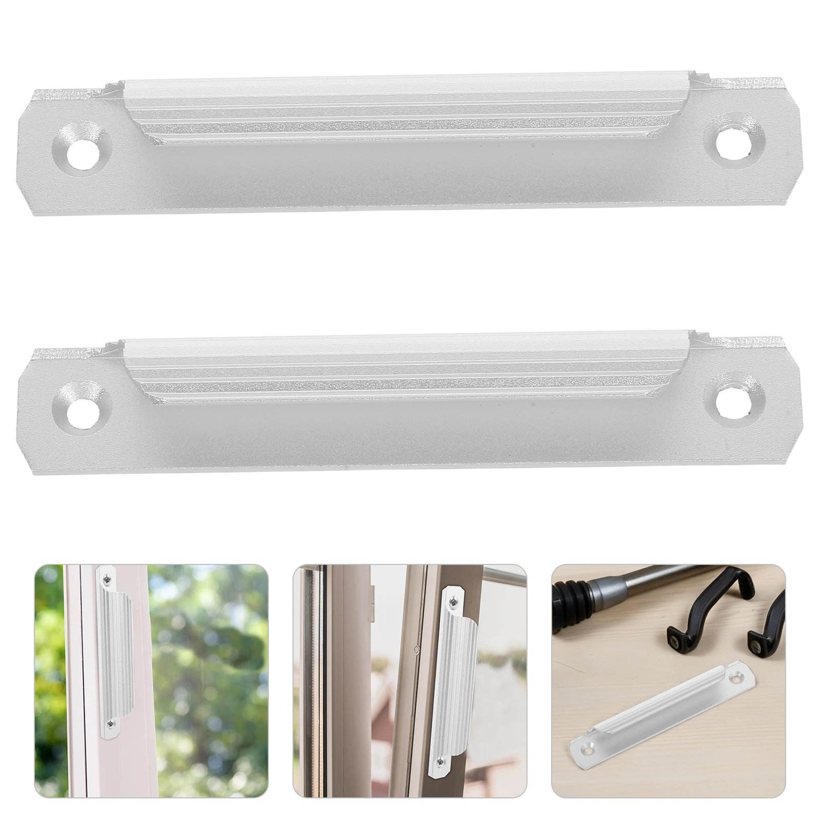 

2Pcs Aluminum Alloy Sliding Door Handle Metal Pull Handle for Cabinets Drawers Wardrobes Doors Kitchen Hardware
