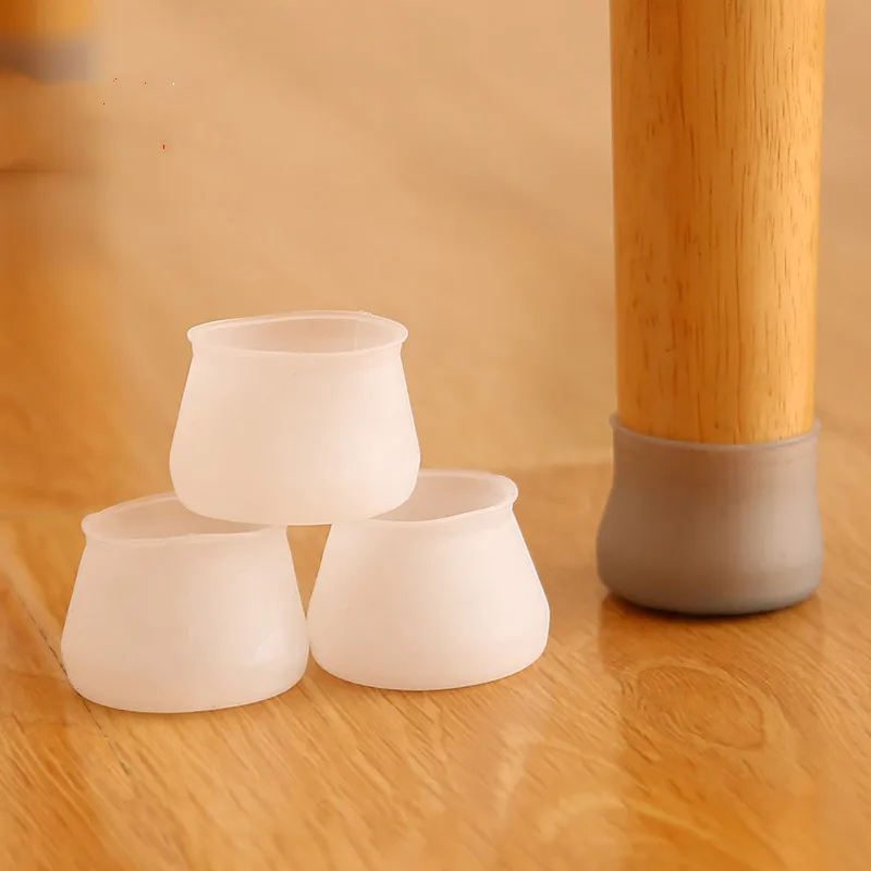 4pcs Silicone Furniture Leg Protection Cover Table Chair Foot Cover Pad Floor Protector Anti Slip Waterproof Household