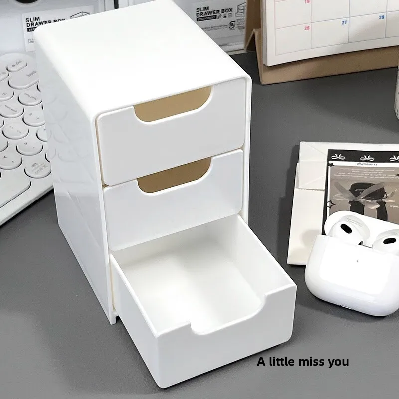 

Triple drawer storage box, mini desktop jewelry storage box, furniture, small storage box