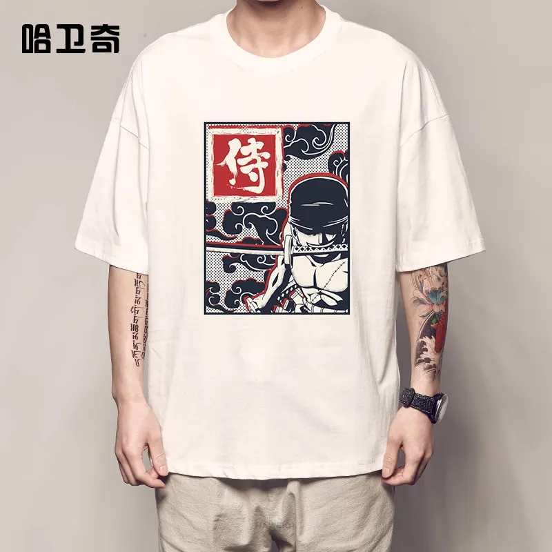 Harvey Wachi Pirate King Ro Luuf T-shirt, Male Zoro Short-sleeved, Sanji White Beard, Ace Choji, Clothes