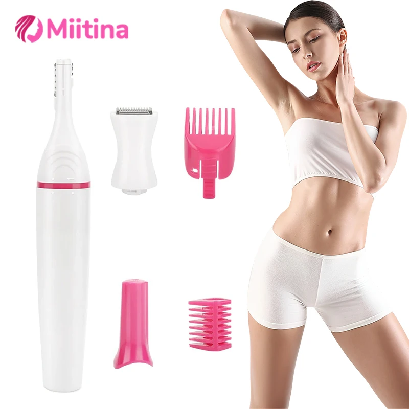 5 In 1 Body Hair Remover Epilator Electric Razor Clipper Shaver Trimmer Women Armpit Bikini Hair Leg Hair Pubic Hairs Trimmer