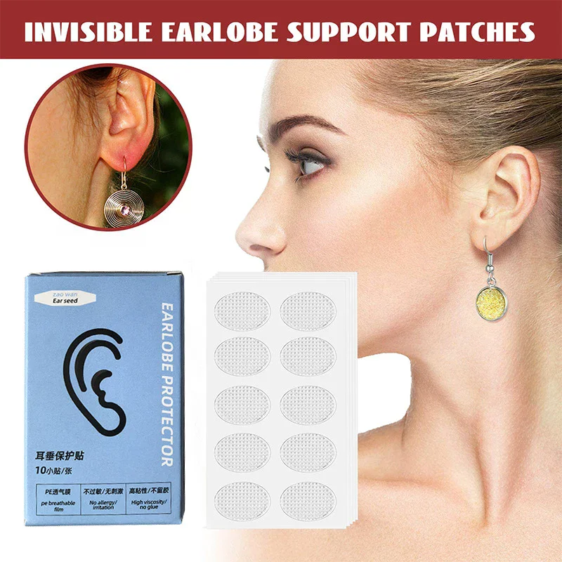 30/50/100/200 Patches Invisible Earlobes Protective Stickers For Prevent Stretched Or Torn Protective Relieve Heavy Earrings