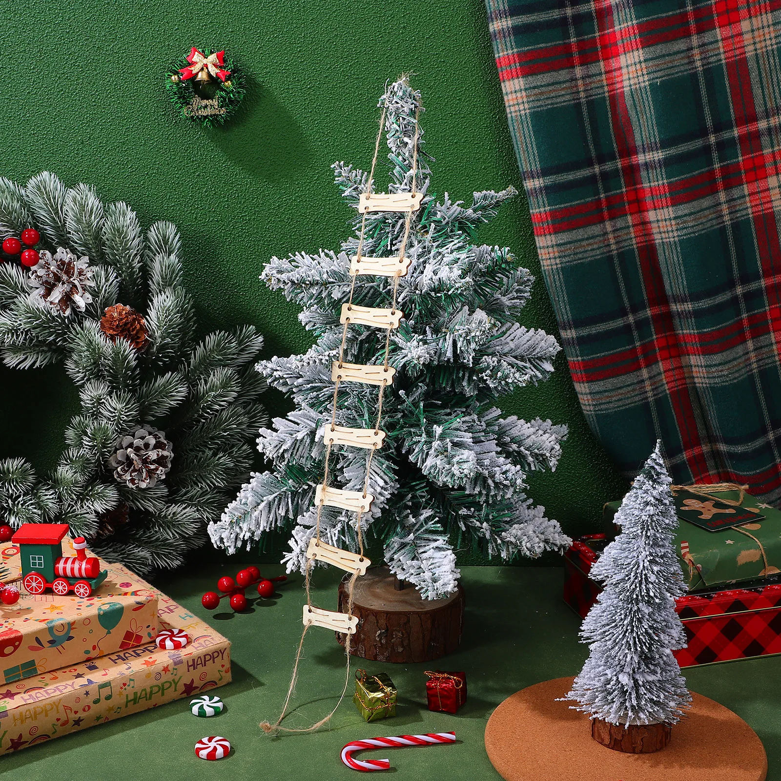 

1 set 1 Set Miniature Wooden Rope For Fairy Garden Diy Craft Home Yard Decor Tiny Ladder Dollhouse Accessories Micro Landscape