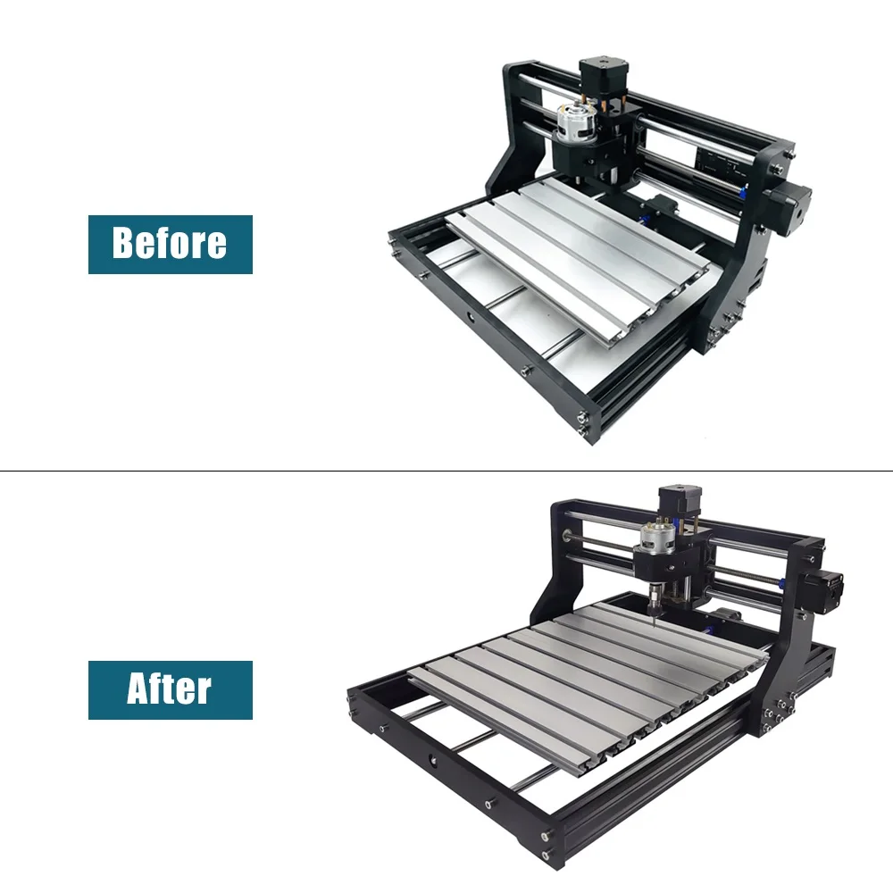 CNC 3018 Y Axis Extension Kit 3040 T-Slot Aluminum MDF Table Extension Aluminum Spoilboard Compatible with CNC 3018pro