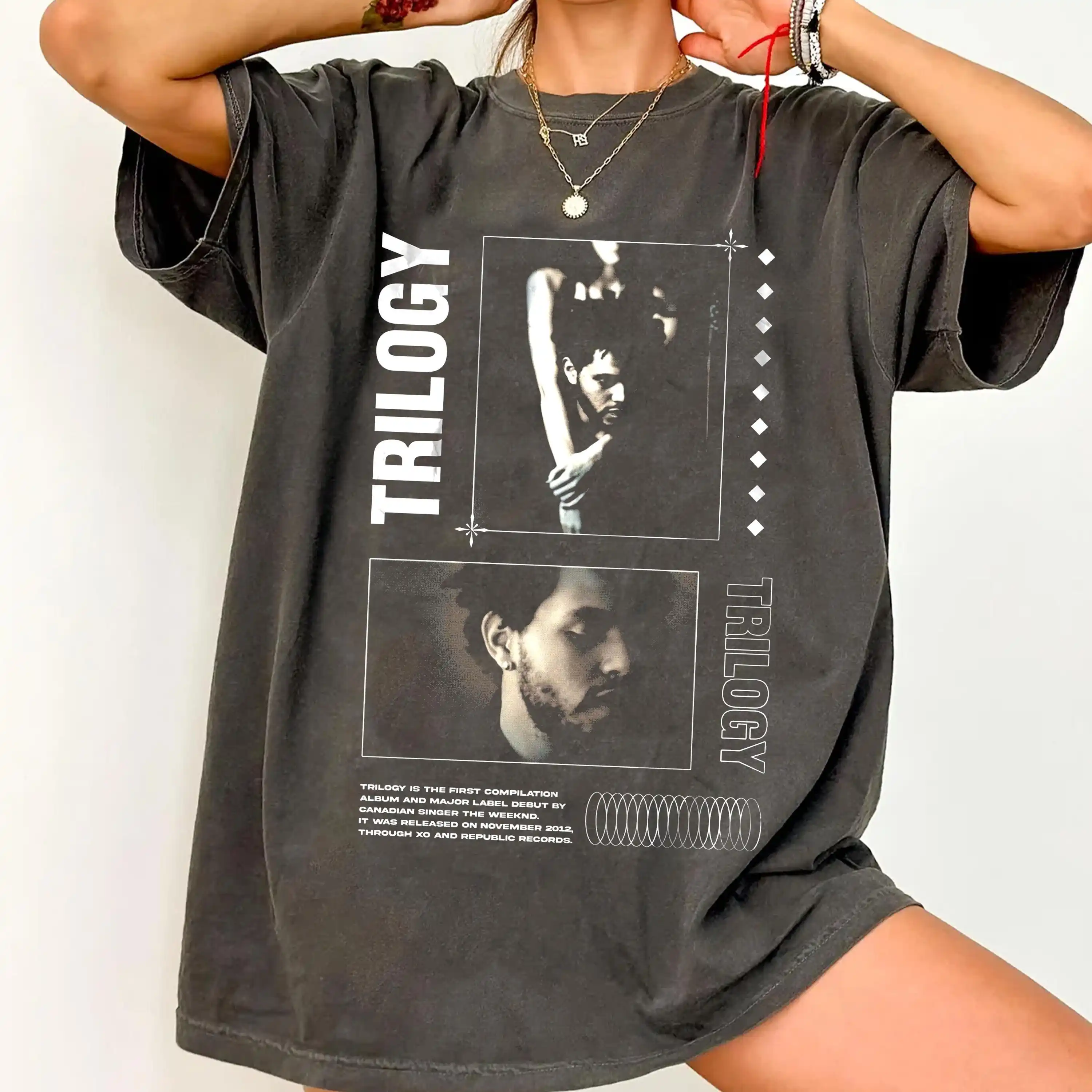Comfort Colors Pop Singer Trilogy Album Graphic Print T-Shirt