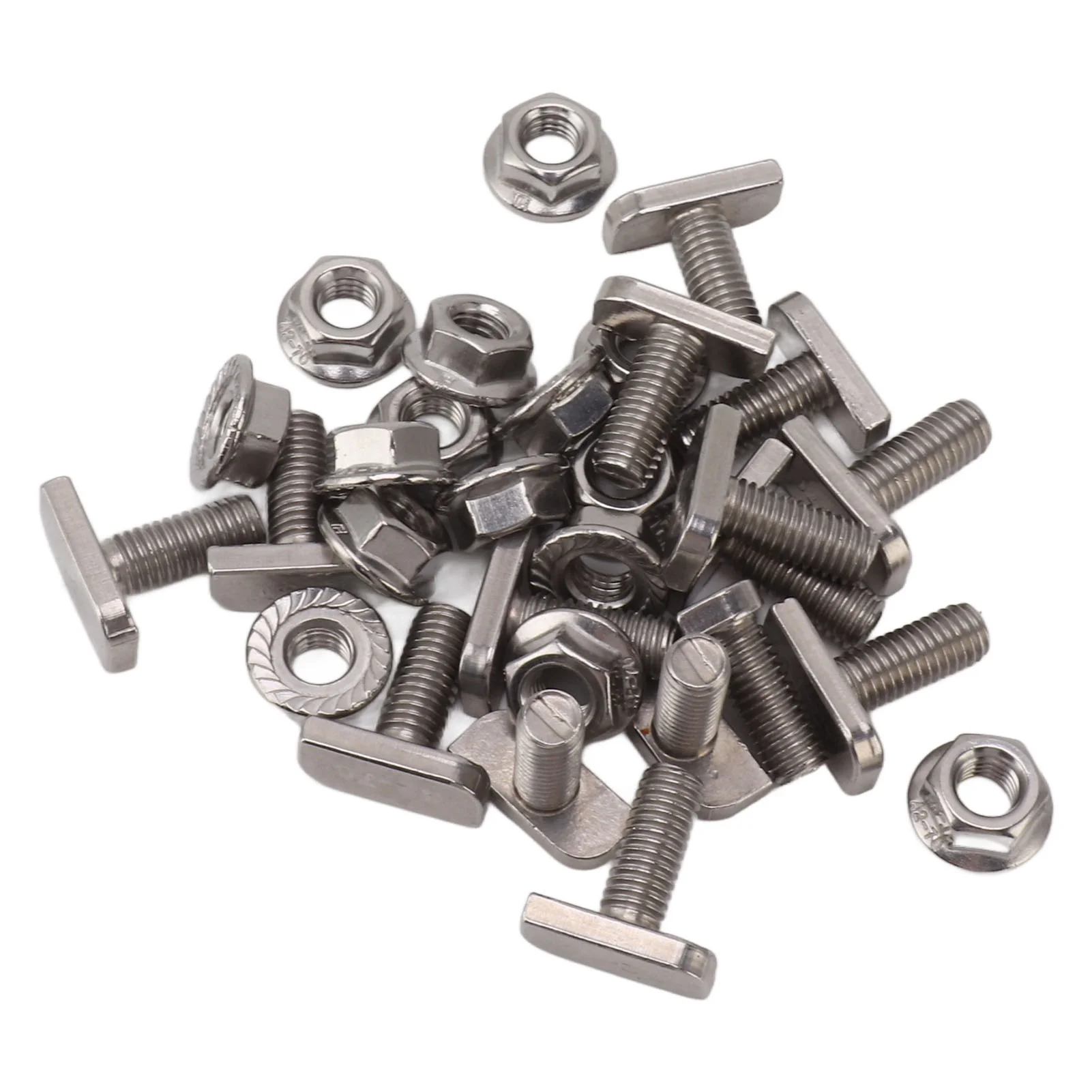 15 Set M8 Stainless Steel Hammer Head Screws for Photovoltaic And Solar Panel Installation - Assorted Pack