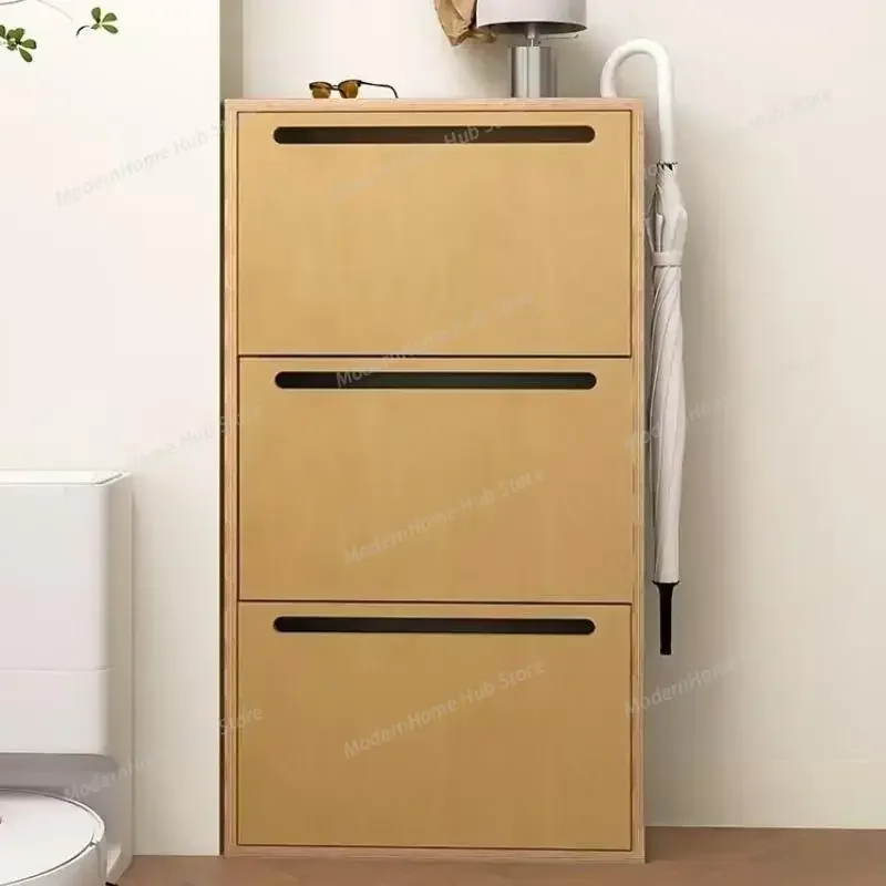 Birch Ocean Board Shoe Cabinet Simple Modern Household Door Entry Entrance Cabinet Medieval Storage Cabinet