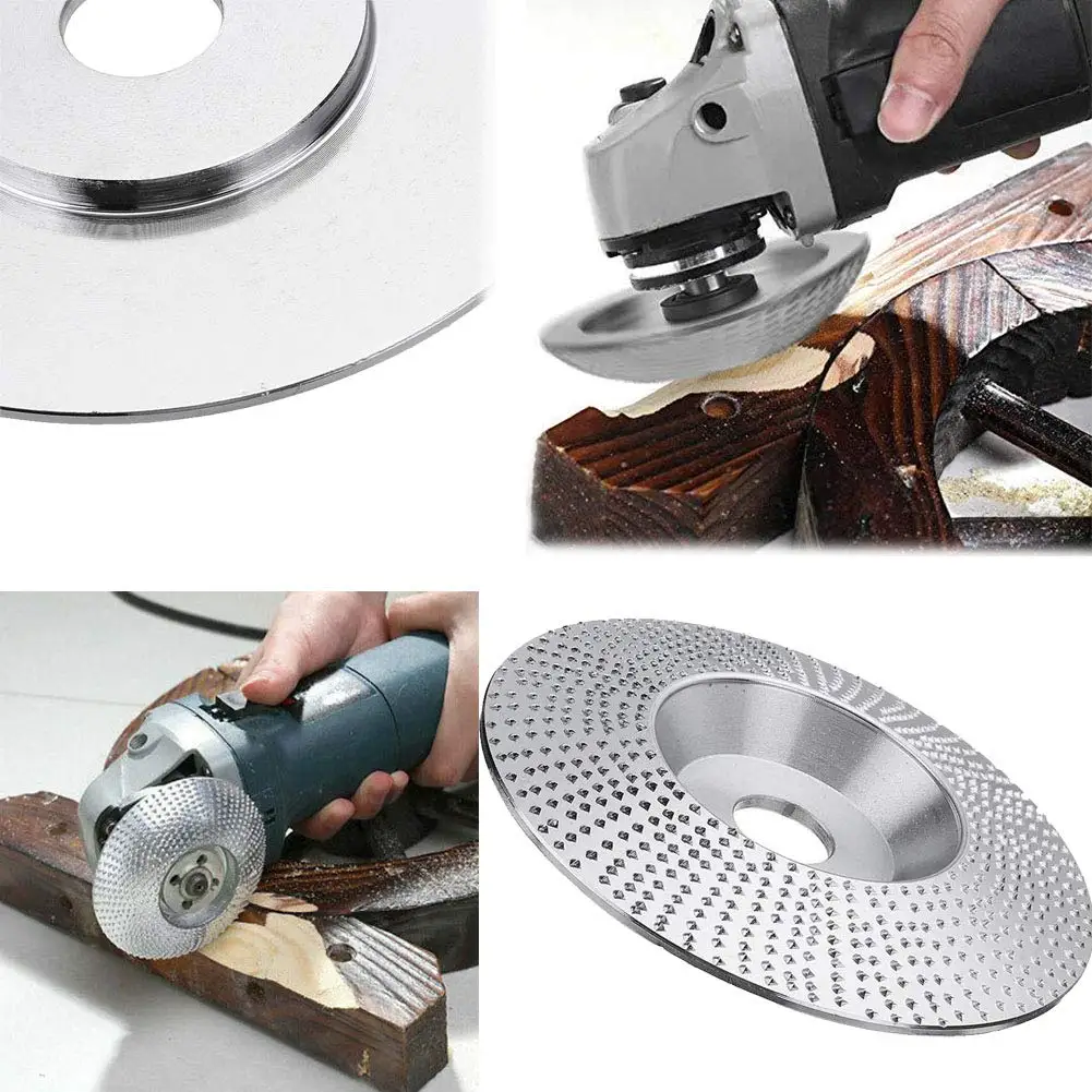 Wood Tungsten Carbide Grinding Wheel Disc Tungsten Carbide Abrasive Angle Grinder Wheel Wood Carving Grinding Disk (100mm Bevel)