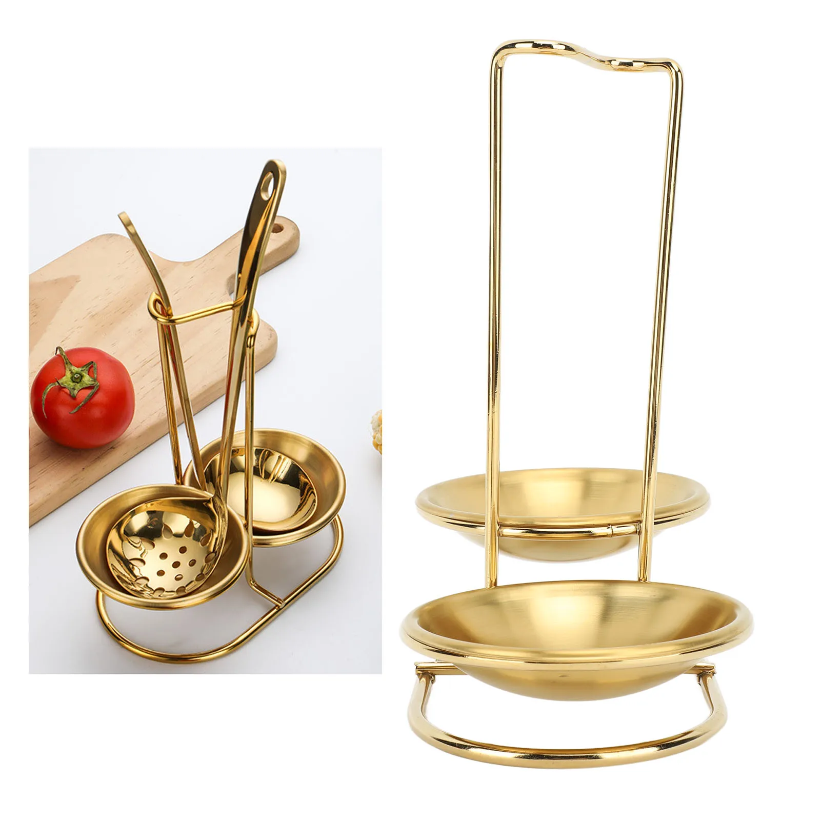 Vertical Soup Ladle Holder Spoon Rest Stainless Steel Easy Access Cooking Utensils Stand for Kitchen Cookware Hot Pot