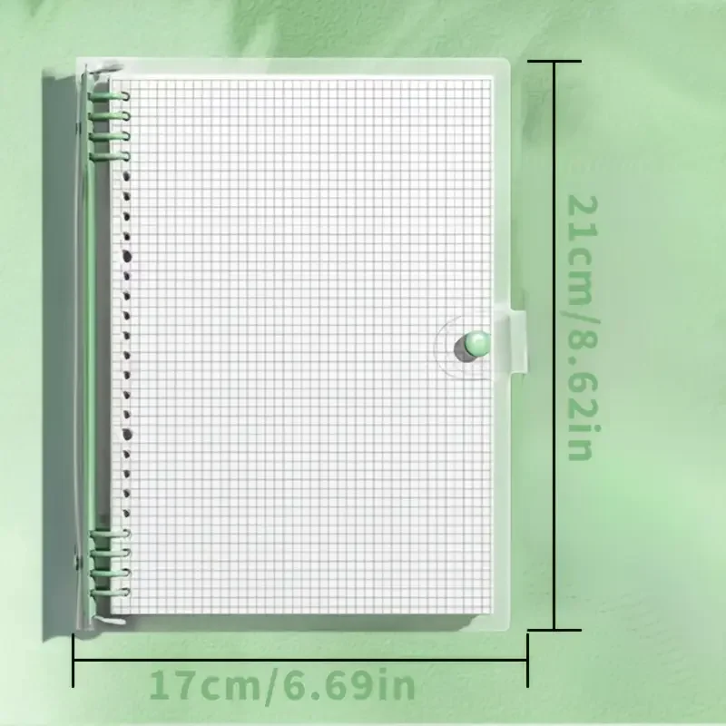 240 Pages Diary A5 Transparent Soft Cover Loose Leaf Checkered Book School Notebooks Notebook Notepad Writing Pads Office
