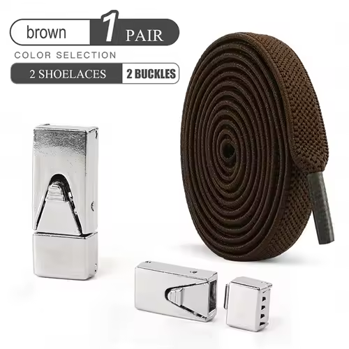 1 Pair No Tie Shoe Laces Press Lock Shoelaces Without Ties Elastic Laces Sneaker Kids Adult Widened Flat Shoelace for Shoes - Image 18
