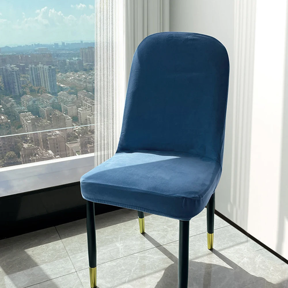

Velvet Dining Chair Covers, Stretch Chair Covers, Protector, Arc Slipcover, Easy Removable