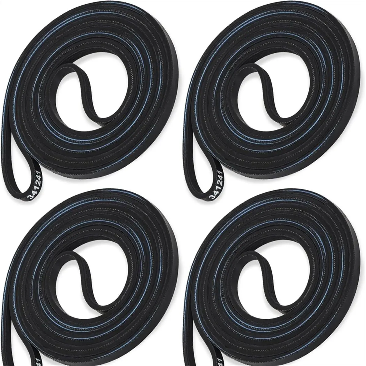 2026 Trend 4pcs 341241 Dryer Drum Belt Compatible with for Dryers Replaces 8066065 AP2946843 W10127457 PS346995