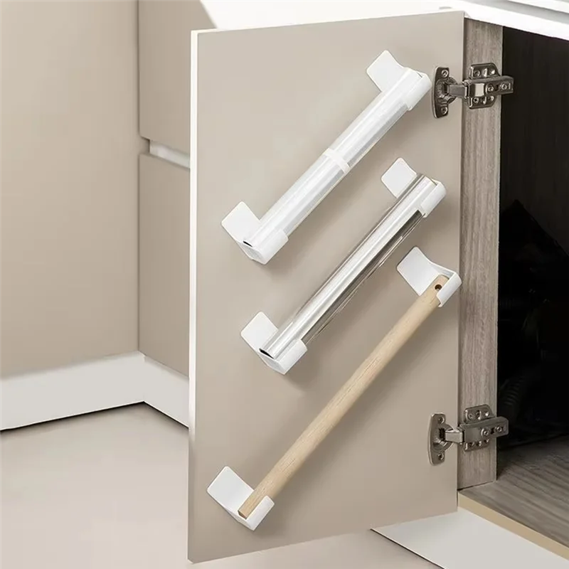 An der Wand montierter Organizer für die Küche, Aufbewahrungstablett ohne Loch, Frischhaltefolie und Müllbeutelhalter, seitliches Aufbewahrungsregal für den Kühlschrank