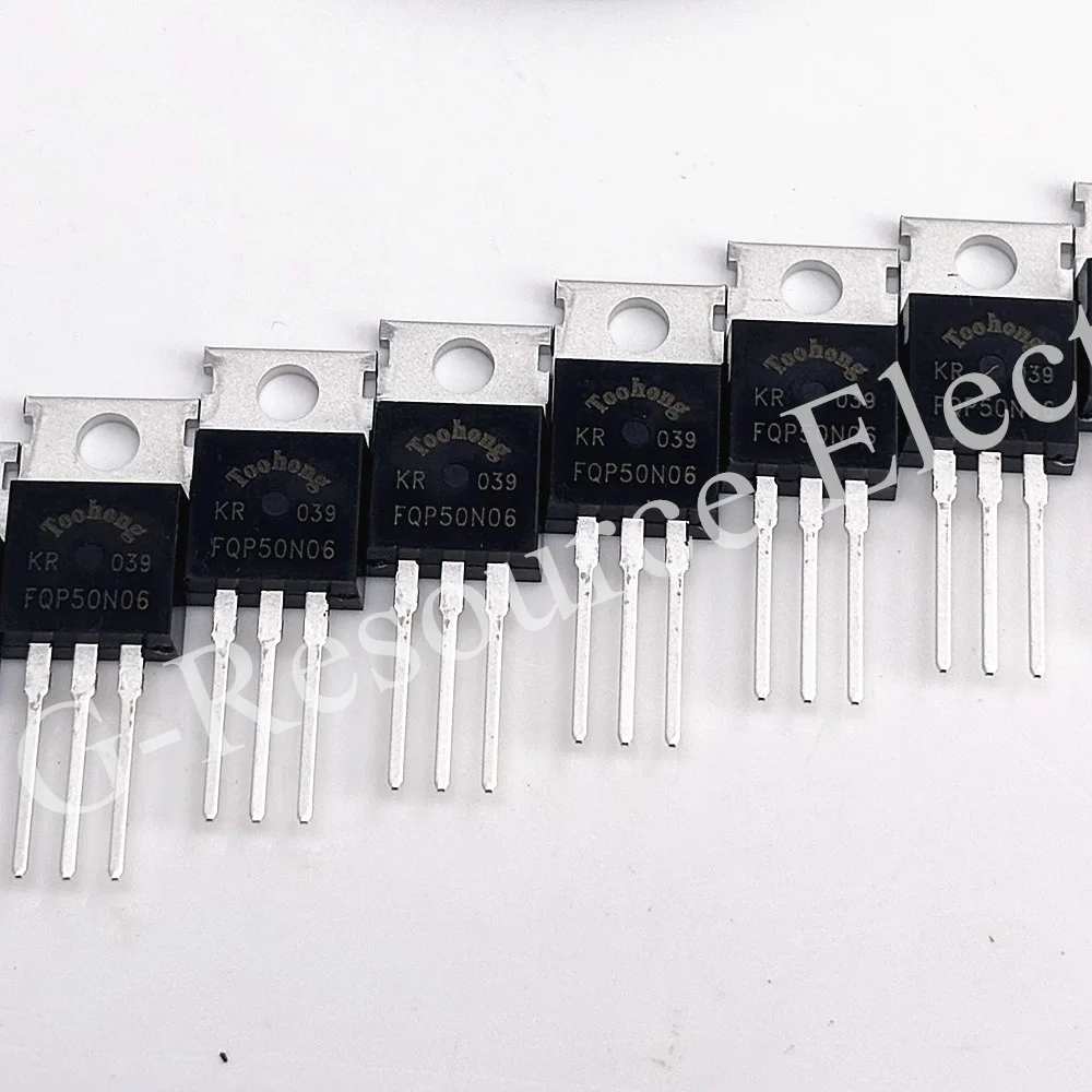 (10 pcs) FQP50N06 TO-220 50N06 - N-Channel MOSFET 60V 50A 22mΩ 120W