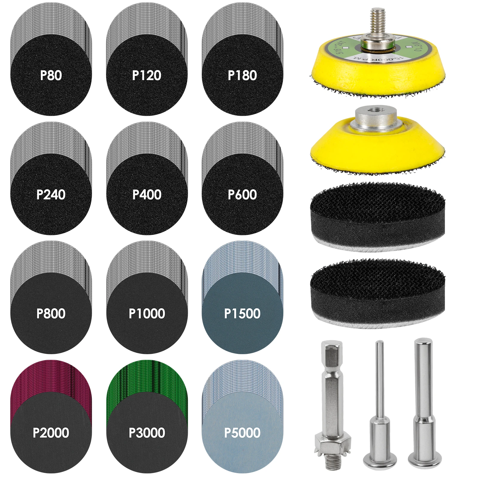 Round Wet Sanding Sheet Dry Polishing Sandpaper For Car Detailing Headlight Restoration Grinder Accessories Sanding Discs Paper