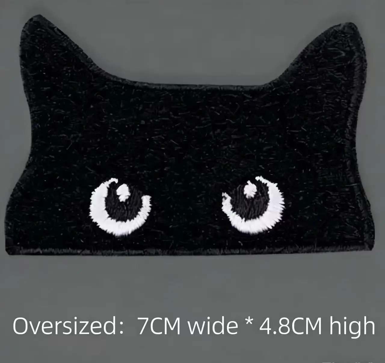 2PCS/lot Embroidered Black Cat Design Patch Cute Iron On Patch for Clothing Jeans Jacket Decoration image 4