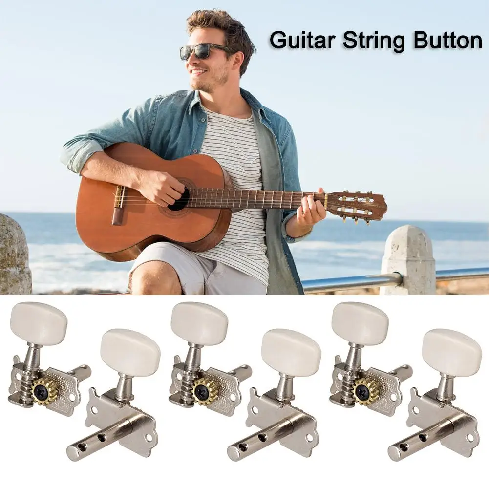 6pcs Acoustic Guitar 3L 3R Open String Button Tuning Pegs Metal Machine Head Key Peg Tuners for Guitar Fittings