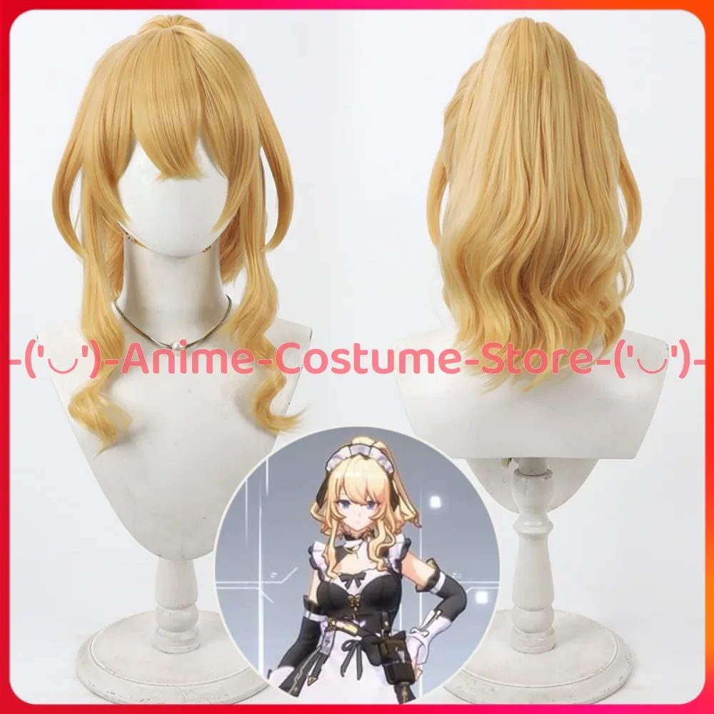 

Calaiyau Audrey Cosplay Wig Ponytail Anime Game Character Halloween Carnival Party Costume Wigs Heat Resistant Synthetic Hair