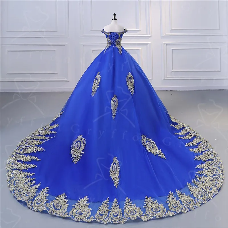 Luxury Party Dress New Quinceanera Dresses Elegant Off Shoulder Prom Ball Gown Real Photo Classic Lace Vestidos With Train