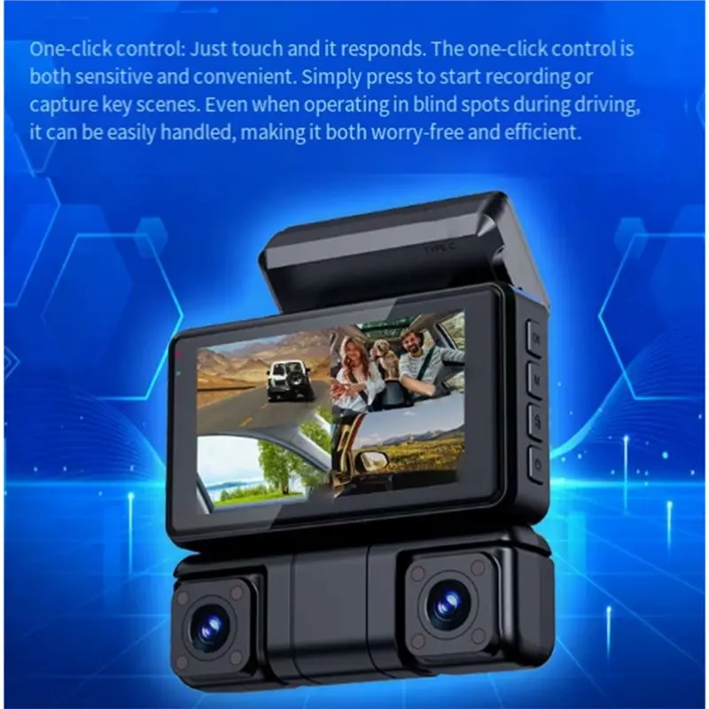 [LXYA68Z!] GPS 2.5K Wi-Fi 4 Channel Dash Cam 360° View Camera For Car DVR 1080P 24H/7 Parking Mode