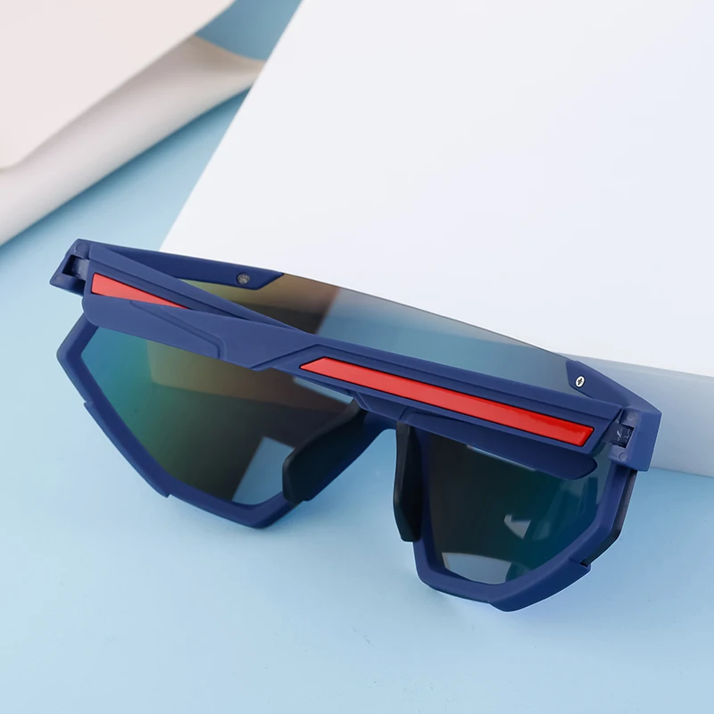 Übergroße quadratische Sport-Sonnenbrille für Damen und Herren 2026 – Luxusmarke, einteilige Punk-Sonnenbrille für Damen, Masken-Brille – Detail 3