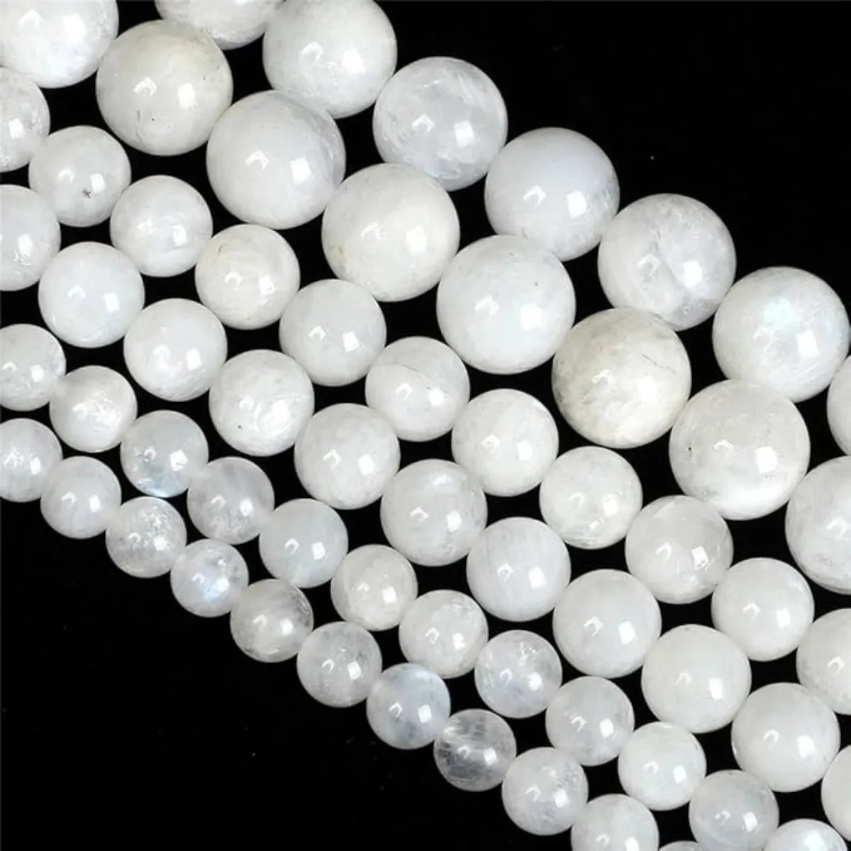 Genuine Natural Selenite Stone Near-round Semi-precious Loose Beads for Bracelet Necklace Diy Jewelry Making Accessories