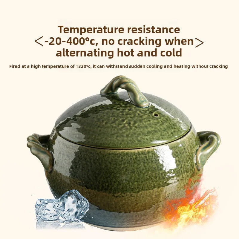 Casserole household high temperature resistant soup pot soup gas stove special dry burning non-cracking saucepan casserole rice