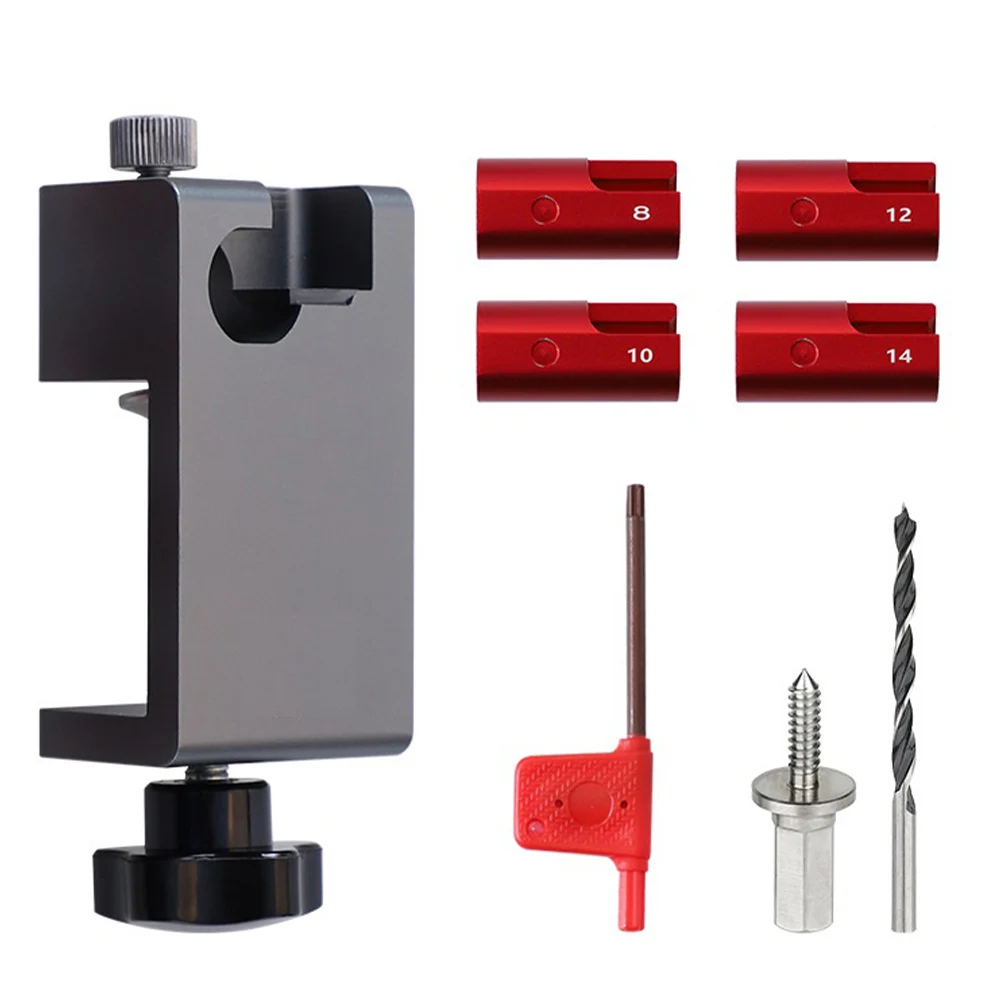 Dowel Maker Jig Aluminum Alloy Drill Guide For Wood Milling Round Rod Bar Making Tool With Metric And For Imperial Sleeves Auxil