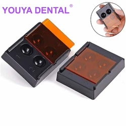 1Pcs Dental Veneer Storage Box Teeth Patch Shading Light Box 4 Holes Membrane Tooth Denture Retainer Molar Box Protector