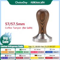 Coffee Tamper 57mm 57.5mm For Lelit Anna Anita 57MM Portafilter Stainless Steel Barista Espresso Machine Accessories Corner Tool