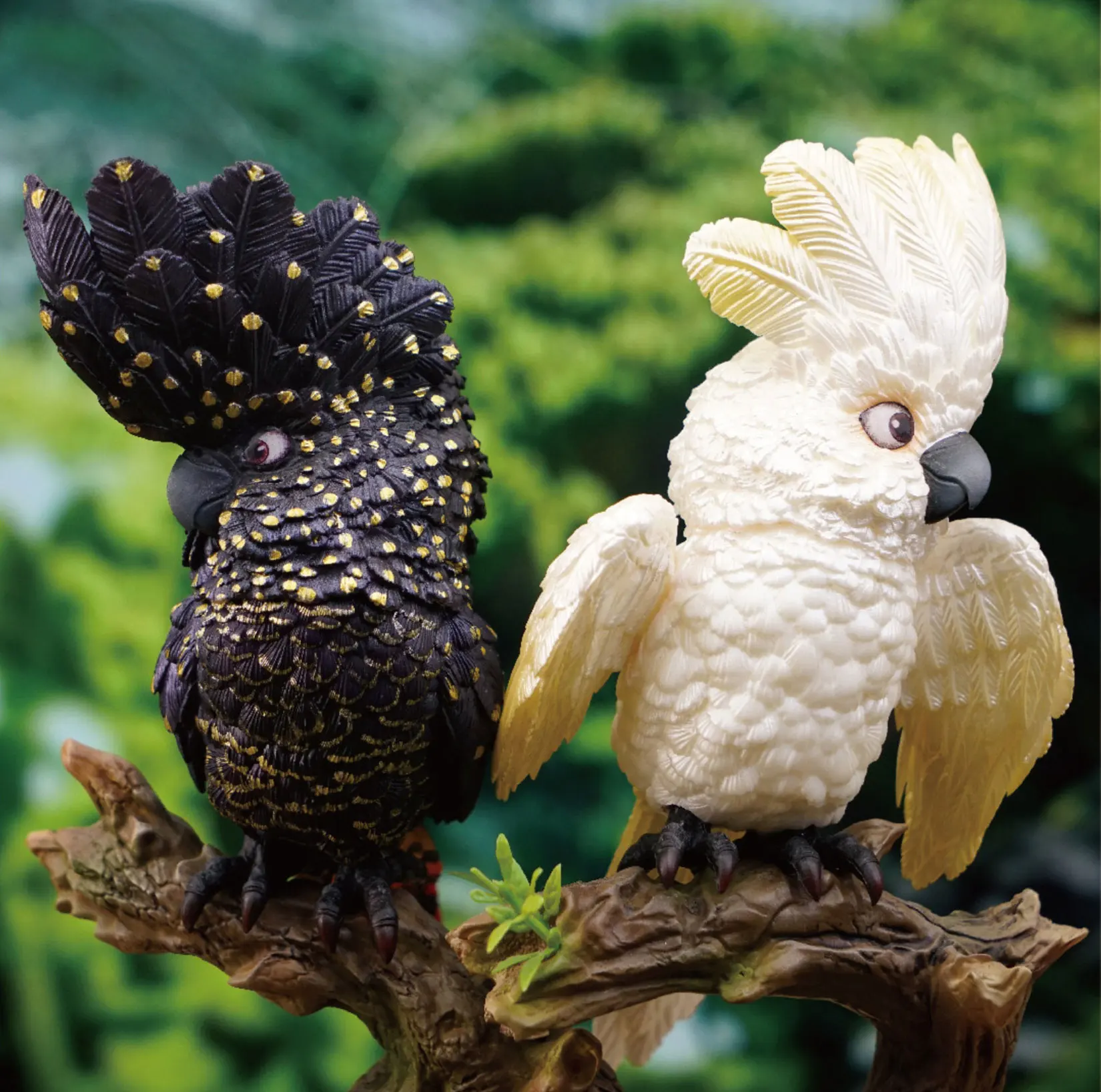 Figura de Cacatua de ANIMAL BANGBANG Studio, Modelo Cacatuidae, Decoración de Escritorio, Colección de Aves Realistas, Regalo de Cumpleaños