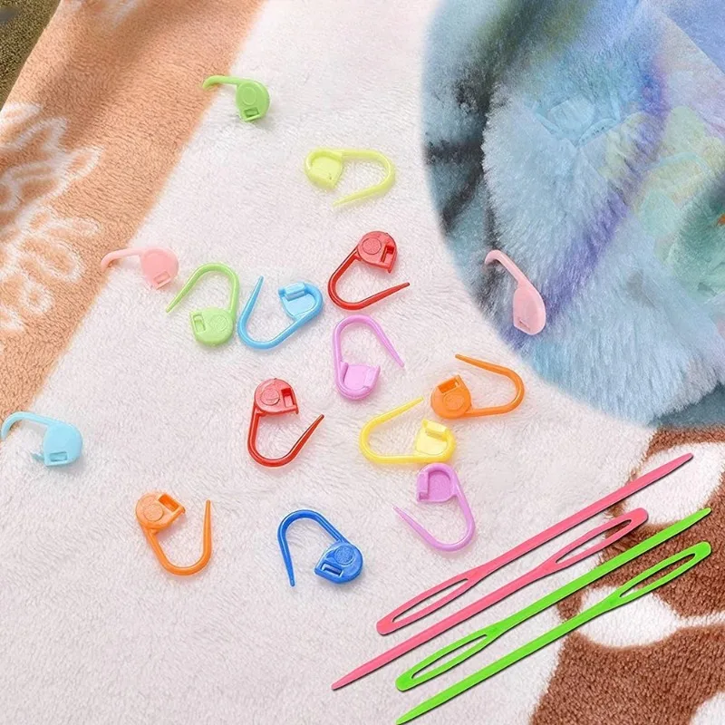 26Pcs Sewing Knitting Kits with Blunt Needles & Markers