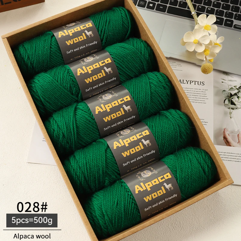 500g Alpacawol 245 dik breigaren Meerkleurig Herfst en winter Modieus cadeau voor mannen en vrouwen DIY breimateriaal Kit voor warme truien, jassen, sjaals, hoeden, handschoenen, beenwarmers,