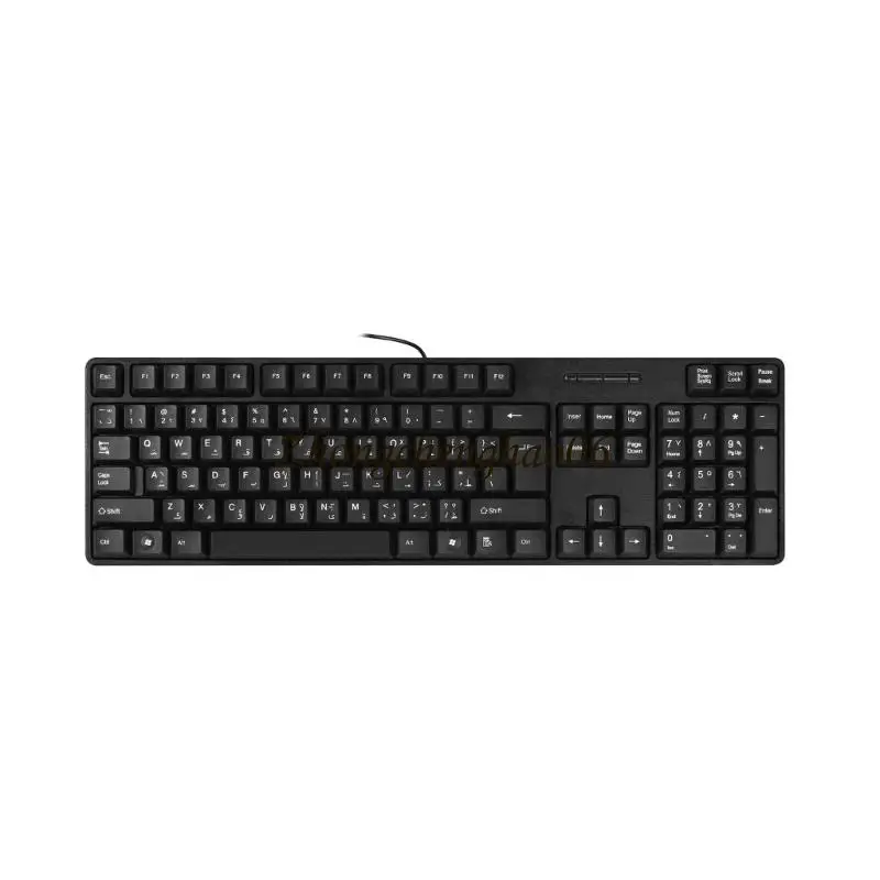 

Bilingual Arabic English USB Corded Keyboards Corded 104 Keys For Office And Gaming 601F