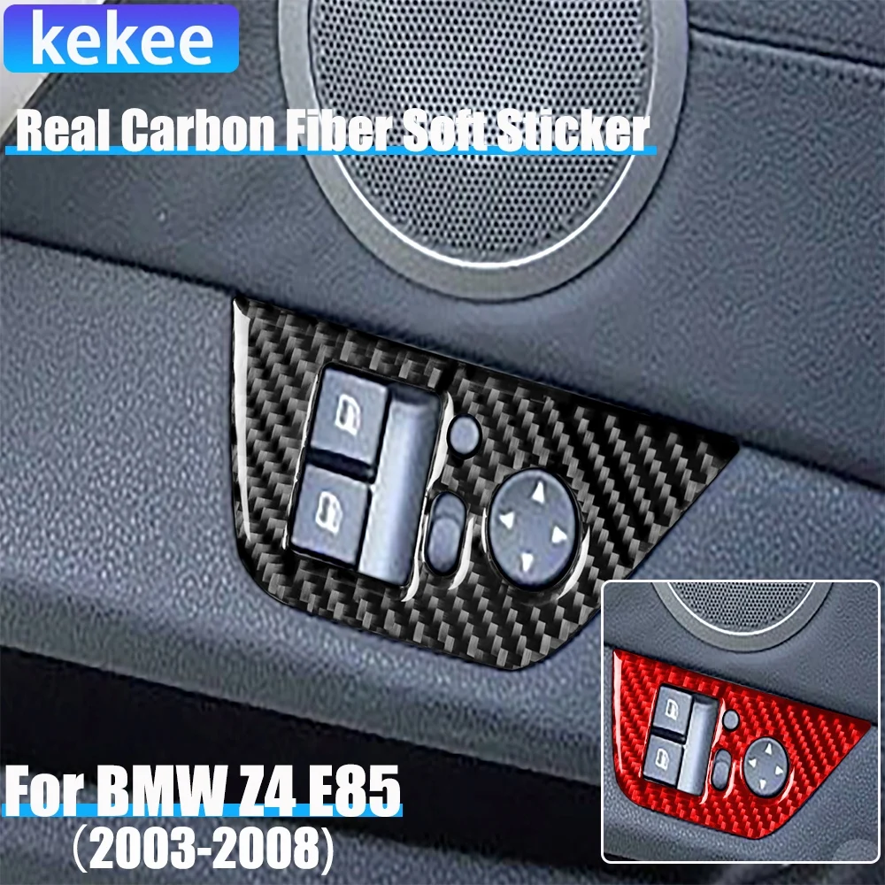 

Настоящее углеродное волокно, автомобильные аксессуары, панель подъема окна, декоративная крышка, мягкая наклейка для BMW Z4 E85 2003 2004 2005 2006 2007 2008