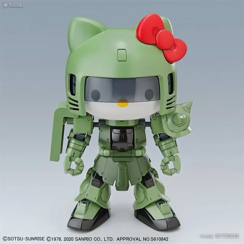 Anime Hellokitty MS-05 ZakuII SD Modello di assemblaggio Statua Decorazione Gatto KT Set Giunti mobili Robot Mecha Kit Modelli Giocattoli Regali