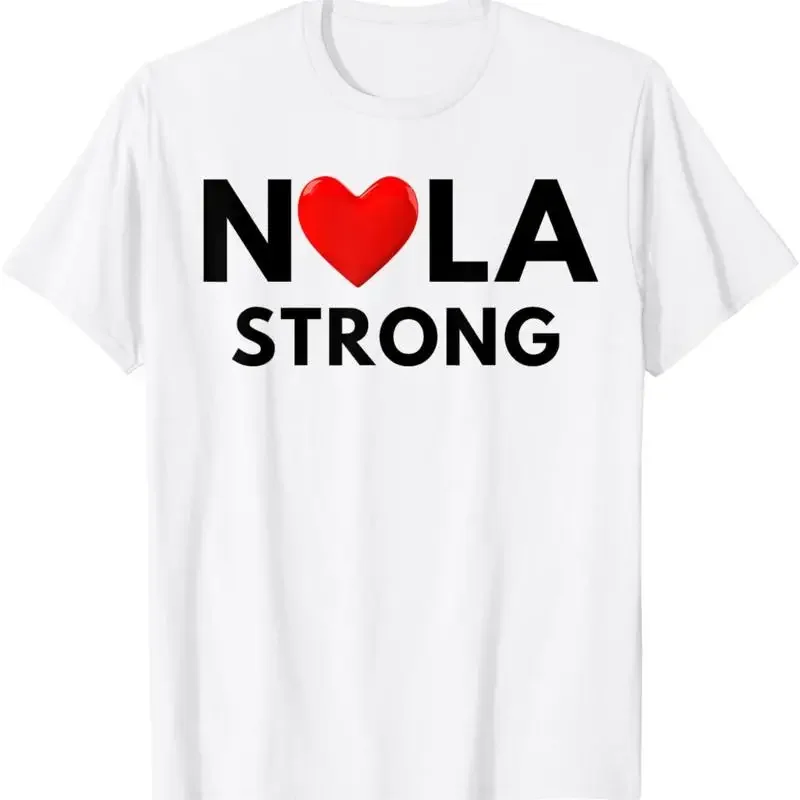 Love Nola New Orleans Fleur De Lis Heart Strong T Shirt
