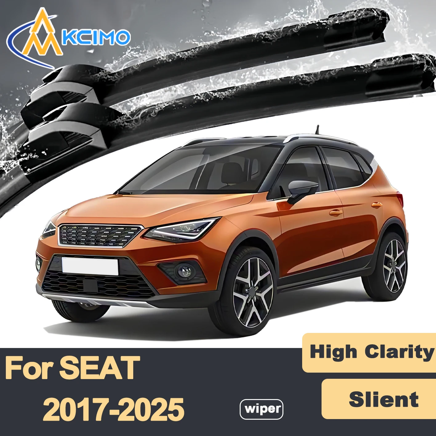 

Premium Rubber Durable Silent Windshield Wiper Blades 2pcs for SEAT Arona KJ7 2017-2025 Front Wiper Blades Set