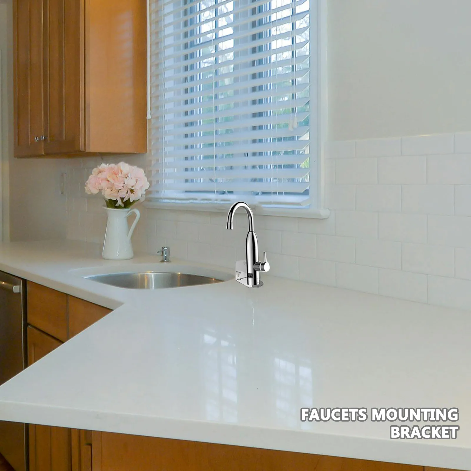 

Heavy Duty Faucet Mount Bracket for Water Purifier Solid Metal Support Bracket Versatile Use Kitchen Water Filter Dispenser