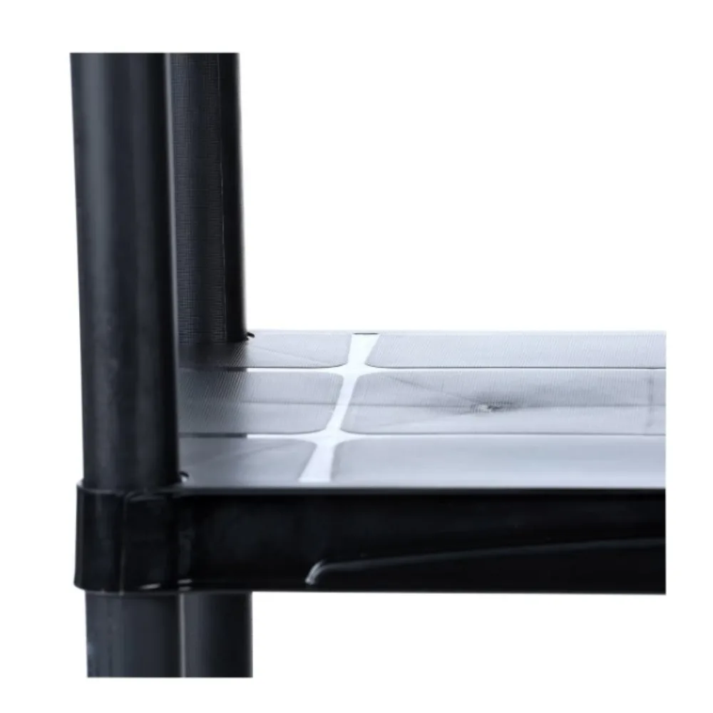 4-Tier Easy Assembly Scratch Resistant Plastic Garage Storage Shelving Unit in Black