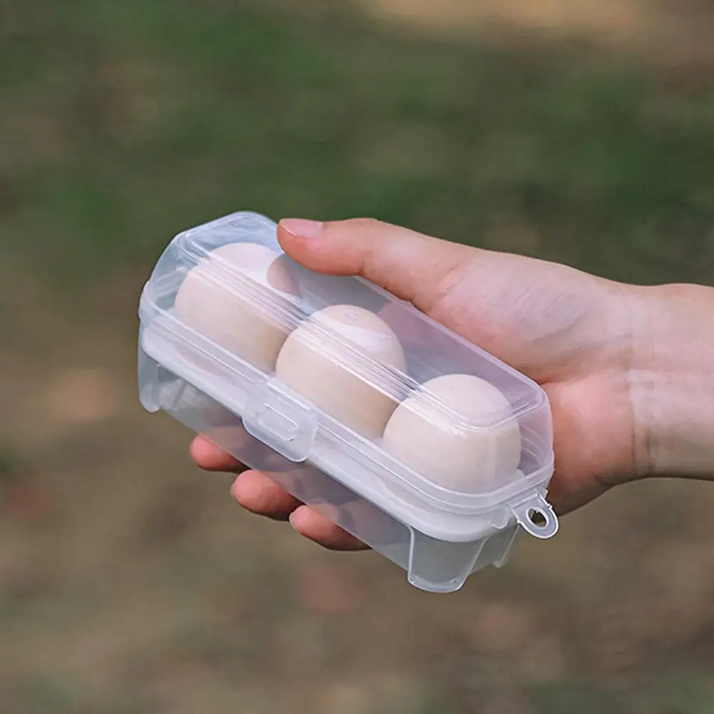 Caja de almacenamiento de huevos, contenedor portátil al aire libre para acampar, caja organizadora de cocina, 3/4/8 rejillas