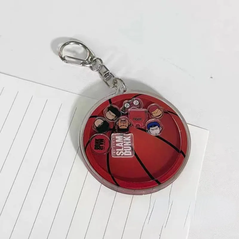 New Slam Dunk creative animation peripheral cute Sakuragi Hanamichi shaker double-sided keychain holiday birthday gift pendant