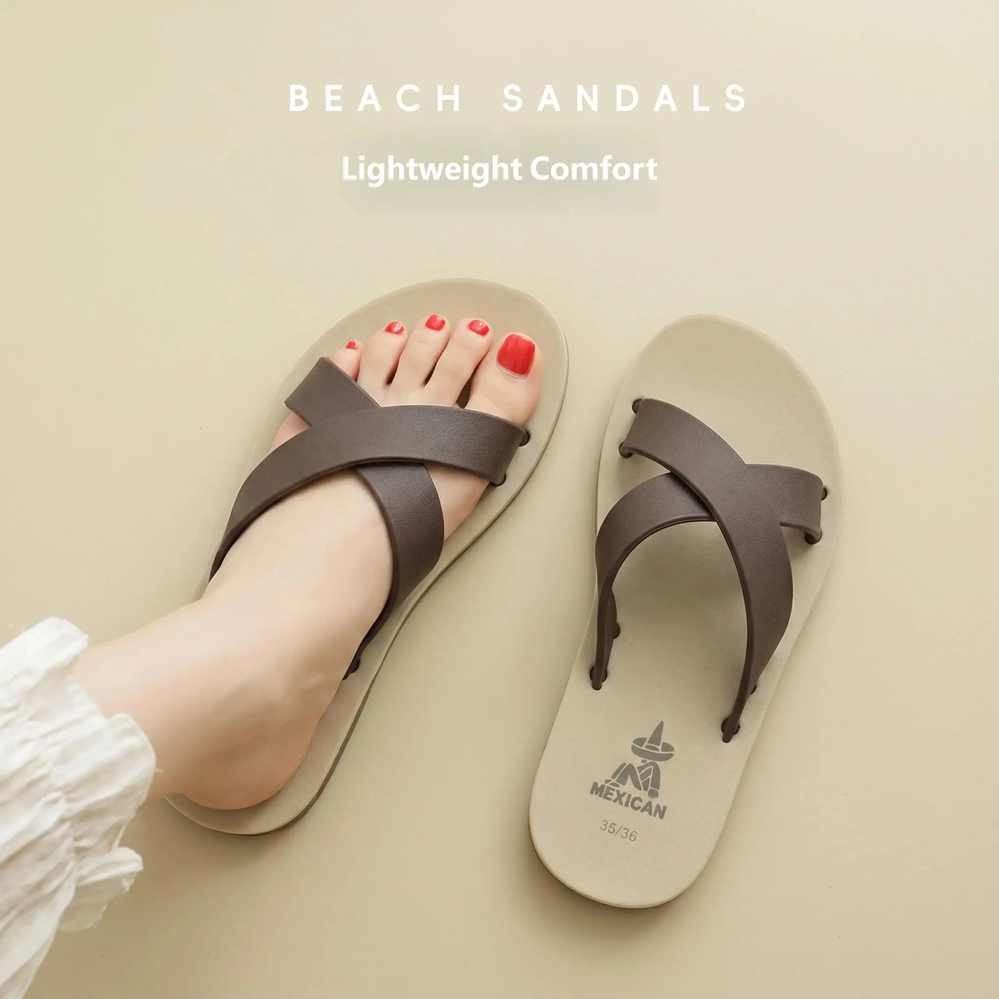 Summer Men Fashion Cross Band Slides Tire‑Grip Anti‑Skip Sole Soft EVA Flat Slippers for Beach Pool Home Daily Wear