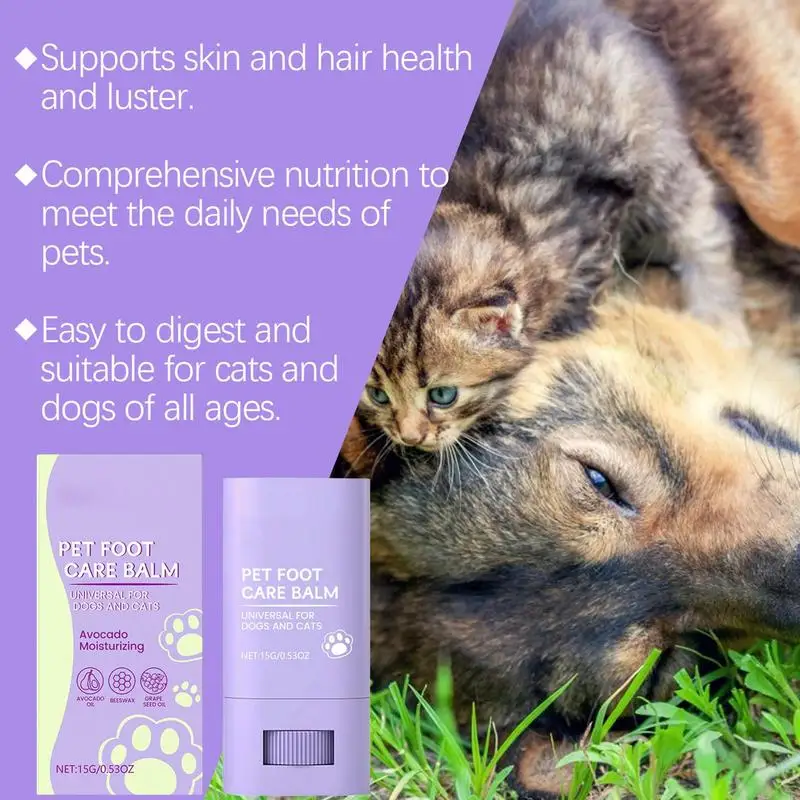 Dog Paw Balm Dog Paw Balm Stick Lick Safe 15g Paw Pad Lotion Cream Butter For Cat Dog Paw Protection For Hot Pavement