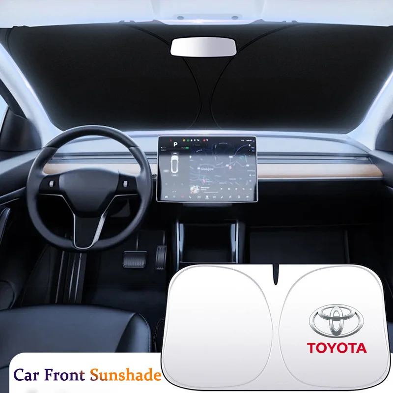 

UV Car Front Windshield sun visor Sunshade Protective Cover For toyota camry chr corolla rav4 yaris prius