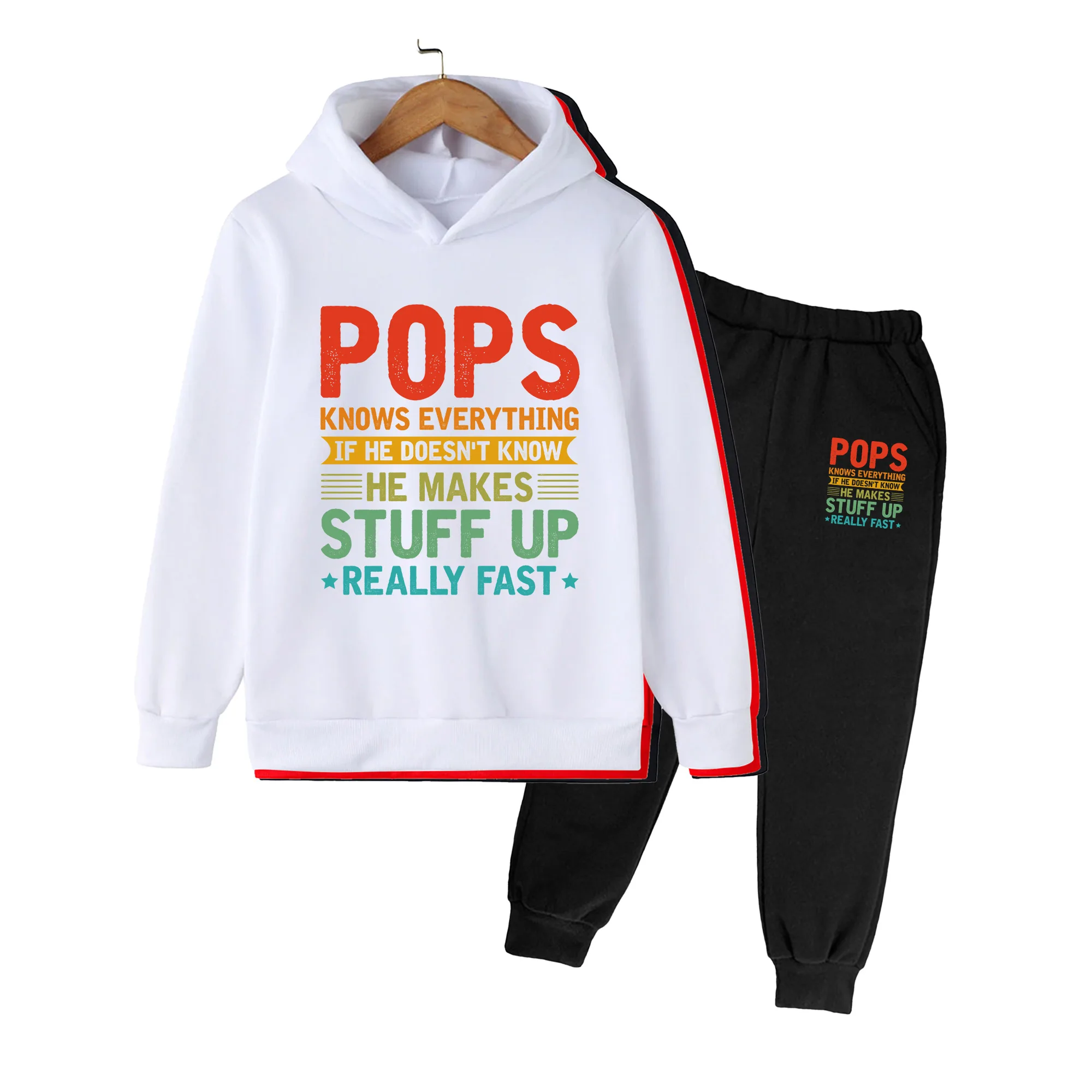 Kids Hoodie & Pants Set, Retro 